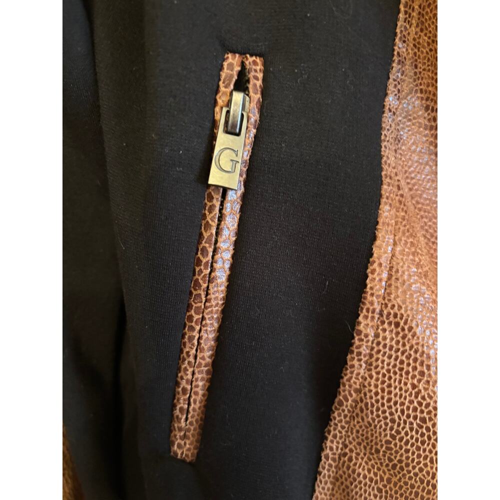 G by Giuliana XL Brown Faux Snakeskin Moto Jacket - Picture 5 of 8